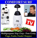 Slap Chop with Cheese Grater - Vege, Fruits, Foods Chopping Machine